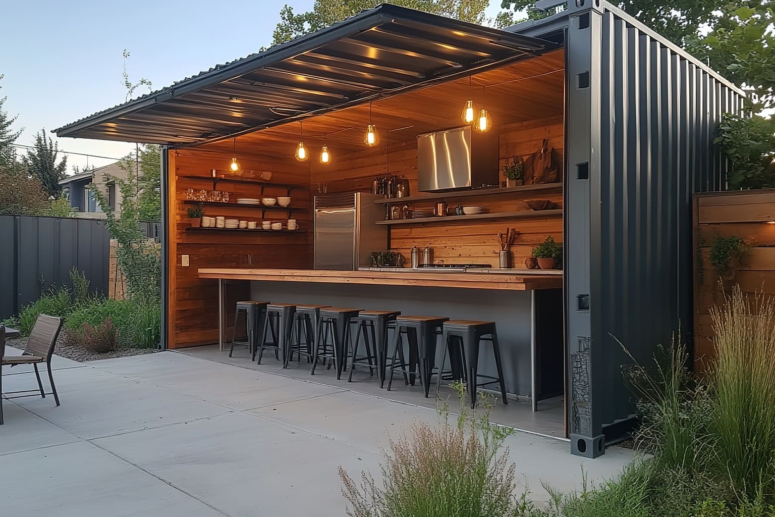 Container cuisine d'été et bar de terrasse