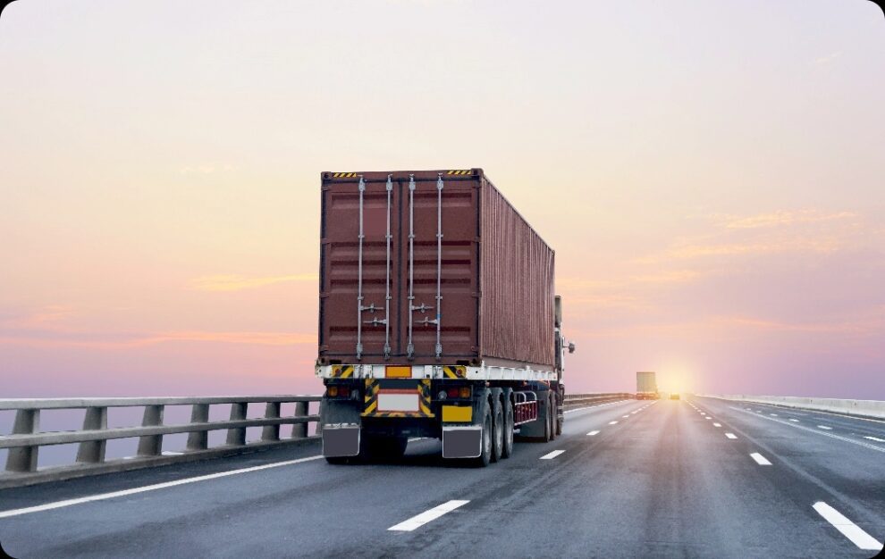 Livraison du container