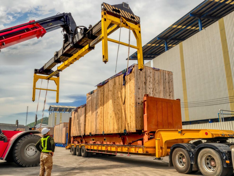 Container flat rack fixe end